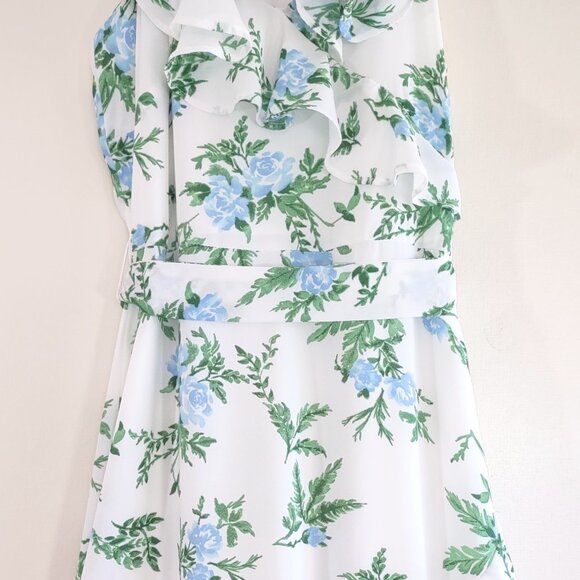 Disney Princess Faux Wrap Floral Dress Hi-Low Ruffles Fairy Whimsy Size XS - Picture 11 of 15